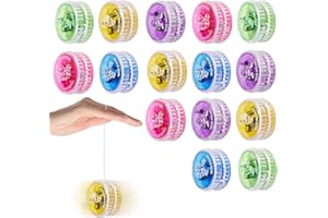 VicBou 15pcs Light Up Yo Yo, Responsive Ball Bearing LED Yoyo, Plastic Loop Yoyo for Kids, Beginner Gifts, Party Favors, Random Color