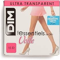 Collant Femme DIM Mes Essentiels - 100% Polyamide - Mousse Transparente - Ceinture Confort Lycra