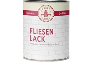 Bamberger Farbwerke Fliesenlack Fliesenfarbe glänzend (Wand- & Bodenfliesen) (Schwarz, 750ml)