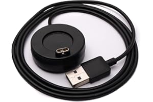 SYSTEM-S USB 2.0 Kabel 100 cm Ladekabel für Garmin Venu 1 2 2S SQ Lily Smartwatch Schwarz