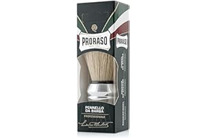 Proraso | Blaireau de rasage – Blaireau pour savon à barbe en soies naturelles de porc – Accessoire pour rasage manuel traditionnel – Fabriqué en Italie