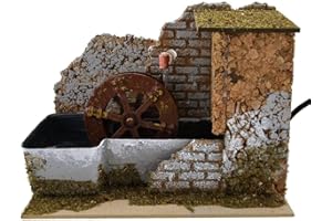 PERAGASHOP Molino de Agua con Bomba de Funcionamiento 20 x 14 x 16 cm Accesorios Belén