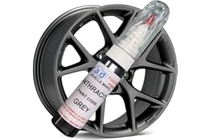 MADAUTO Kit de rotulador para retoques de pintura de llantas de aleación de antracita para bordillazos y arañazos