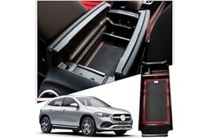 RUIYA Compatible con Mercedes-Benz GLA H247 SUV 2020-2024 2025 Caja de almacenamiento, Caja Reposabrazos Consola Central Organizador Central Reposabrazos Bandeja GLA Accesorios