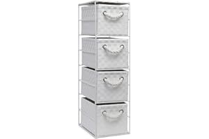 ARPAN - Armario de Almacenamiento con 4 cajones, Color Blanco, Ideal para el hogar, Oficina, Dormitorio, Unidad de 18 x 25 x 65 cm.