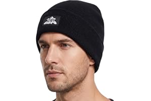 TOP-EX PolarWool 100% wełna z merynosów, ciepła czapka zimowa dla mężczyzn i kobiet, wiatroszczelna, oddychająca, czarna, rozm. M-XXL