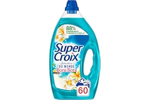 LE CHAT Super Croix Bora Bora – Lessive Liquide – 60 Lavages – Lessive Parfumée – Fleur de Monoi & Lait d'Aloe - 3L