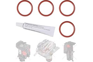 Guarnizione O-ring compatibile con Delonghi EABI EAM ECAM ESAM EPAM ETAM AEG per unità di erogazione del gruppo di erogazione pistone e termoblocco riscaldamento di Snapworld-Kaffee (4 x + 6 g tube)