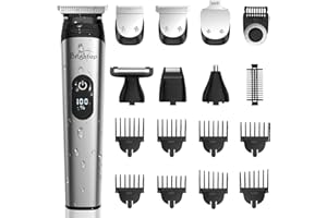 ‎BRIGHTUP Brightup Barttrimmer Herren, Bartschneider für Männer, IPX7 wasserdichte Haarschneidemaschine Haartrimmer für Bart, Kopf, Körper, Leiste und Gesicht, Elektrischer Rasierer, YH-7282