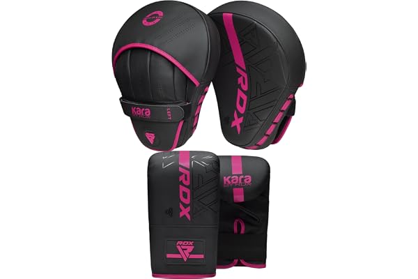 RDX Pattes d'ours Boxe et Gants de Sac Frappe pour D'entraînement, Maya Hide Cuir Kara Mitaines pour Boxe, Kickboxing, Arts Martiaux, Muay Thaï Pads, Sparring, Taekwondo, MMA Pao Bouclier Cible