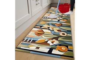 parpyon® Tappeto cucina Antiscivolo Lavabile Alby Nuova passatoia al metro ANTIMACCHIA e ANTISFILO tappeti cucina, bagno salotto moderno runner Italia