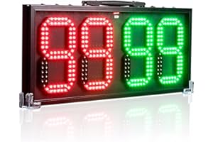 HUIHJ LED Football Referee Substitution Board, Football Match Equipment, Injury Time Display Electronic Boards Change Player Soccer, 60cm Waterproof, Built-in Battery