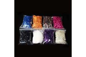 Tigofly 8 Packs 2g/Pack Ice Dubbing Ice Dub Thread Wing Body Trout Nymph Fly Fishing Tying Materials 16 Colors to Choose