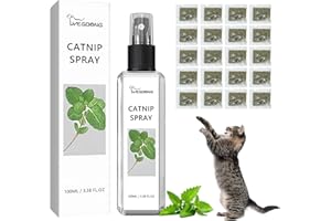 Xionghonglong Katzenminze Spray,mit 20 Pcs Katzenminze,100% natürlich ohne Zusatzstoffe, Catnip Spray,Katzenfreude-Spray,für Katzen und Kätzchen, 100 ml(3.38 Oz)