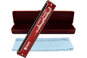 TIOAMY Arpa de órgano de boca, armónica, 24 agujeros, clave de C, diatónica, polifónica, blues, instrumento musical profesional para niños y adultos, regalo para principiantes