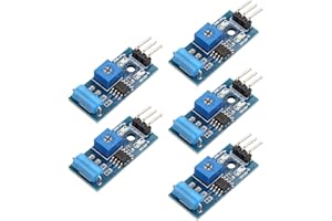 HALJIA SW-420 Lot de 5 modules de capteur de vibration à fermeture normale Compatible avec Arduino Raspberry Pi