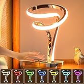 airnasa Lampe de Chevet Chambre, Lampe chevet LED Tactile à Intensité Variable, 7 Couleurs, Design en Spirale Moderne, Parfai