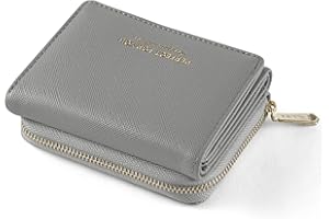 ANYWN Portfel damski, mały, duży pojemności, elegancki i słodki z przegródką na monety, ciemnoszary