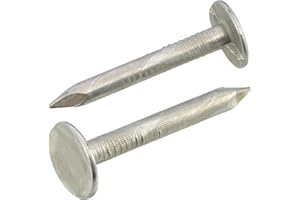 AERZETIX - C70839 - Juego de 300 Clavos con cabeza plana ancha Ø3x26mm - diámetro de cabeza Ø10mm - en acero - color plata - fieltro de cubierta tejas bituminosas carpintería revestimientos de techo