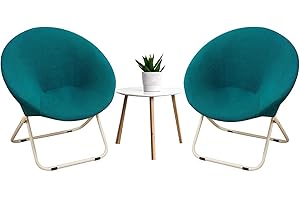 papasgix Copripoltrona Elasticizzato,Fodere Copripoltrona 1 Posto Rotondo Jacquard Relax,Coprisedia per Sala da Pranzo Lavabile Estraibile Antiscivolo per Casa Bar Soggiorno(Verde,2 Pezzi)