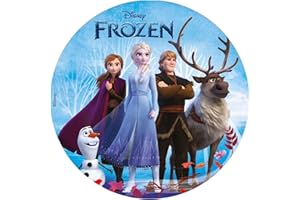 Dekora - La Reine des Nieges - Disque Comestible pour Décoration de Gâteau d'Anniversaire (Disque Azyme 20CM)