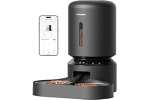 PETLIBRO 5G et 2.4G Wi-FI Distributeur Croquettes Chat Automatique pour 2 Chat, Triple Conservation avec Bol en Acier Inoxydable et Couvercle, Distributeur Automatique avec App, 5L, Noir