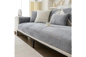 KOGXSCEJ Couch Überzug,Sofa-Schutzhülle 1/2/3/4 Sitzer L Form Sofa Cover Sofa Überzug Ecksofa,2024 Neue Universelle Rutschfeste Sofa Überwurf,Solide Strukturierte Ultra Stretch Sofa Überzug für Wohnzimmer