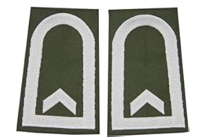 baum-m gmbh Rangschlaufen für Schulterklappen Heer für die Deutsche Bundeswehr oliv mit weißem oder goldenem Stick