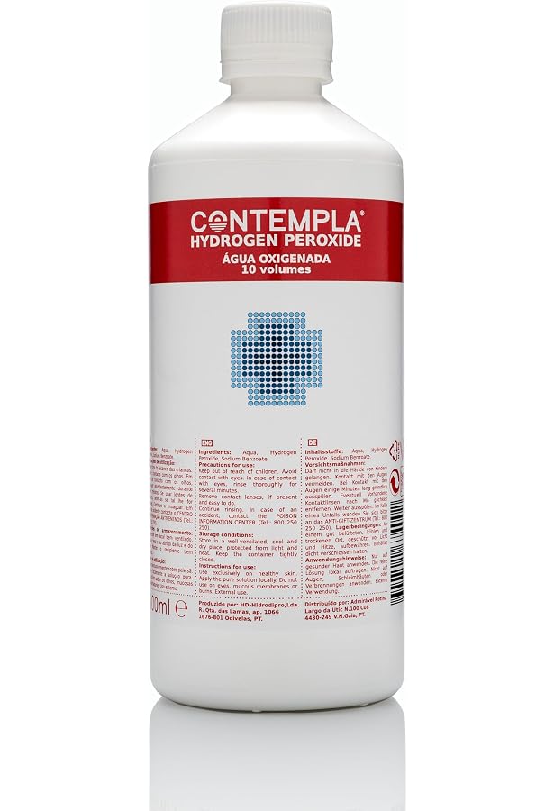 Peroxyde D'Hydrogène Qualité Alimentaire 6% - 500ml - Sans Additifs - Usage Maison Et Soins