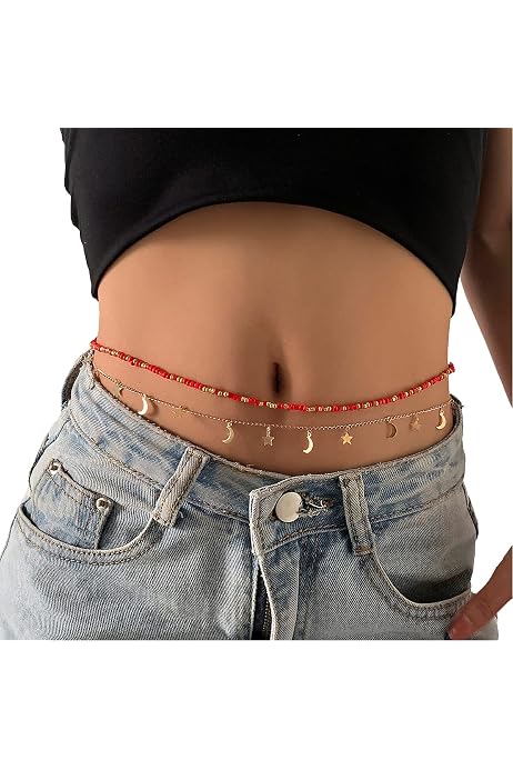 31-43in Waist Beads for Weight Stretchy 