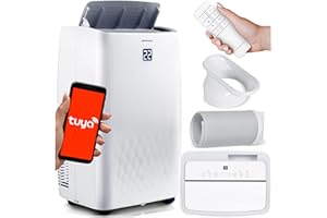 Berdsen Mobiles Klimagerät 5-in-1 14000 BTU - Kühlung, Heizung, Entfeuchtung, Ventilation, Schlafmodus - Tuya Smart App - Energieeffizient
