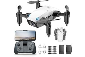 FORESTDREAM Mini Drohne für Kinder mit Kamera, faltbar, Sprach- & Gestensteuerung, Höhenhaltefunktion, Propellerschutz, 2 Akkus, RC Quadcopter, Geschenk für Jungen & Mädchen ab 8 Jahren (Weiß)