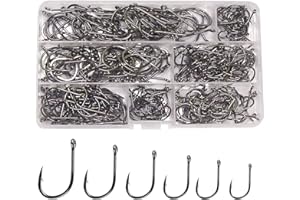 Dingbear 50-300 Uds Combinación De Agua Salada Agua Dulce Militar Acero De Alto Carbono Anzuelos De Pesca Anzuelos
