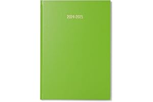 MORGAN'S DIRECT A4 Lime Green Academic Diary 2024-2025 Week to View Mid Year Planner with Appointments