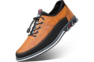 MOUDN Chaussures Bateau et Mocassins pour Hommes décontracté Affaires en Cuir léger Chaussures Plates pour Hommes en Cuir Occasion Formelle