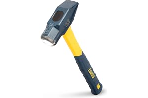 ESTWING Blacksmiths hammare – 1 liter metallbearbetningsverktyg med glasfiberhandtag och halkfritt kuddgrepp – MRF32BS