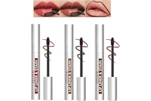 Sitovely Peel Off Lip Liner Tattoo Set, 3PCS Peel Off Lip Tint Stain, Peel Off Lip Stain Tattoo, Highly Pigmented Matte Lip Liner Makeup (Pink, M)