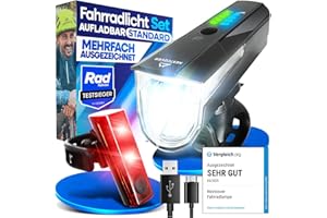 ‎NEXTCOVER NEXTCOVER® Fahrradlicht Set mit [LightSense] Sensor & 11h Akkulaufzeit I USB aufladbar & wasserdicht I StVZO zugelassen I LED Fahrrad Licht vorne I Fahrradlampe & Fahrrad Rücklicht, Fahrradbeleuchtung