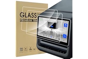 Bigqin 2Pack Rear Screen Protector Compatible with Tesla Model 3 2025 2024 8-Inch Rear Touchscreen Accessories, 9H Tempered Glass Screen Protector, HD Clear, Anti-Scratch, Shock Resistant