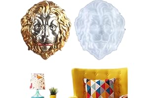 Ecoticfate Moule en Silicone Demi-Lion stéréo | Moules à tête d'animal pour la Fabrication de Bougies,Moule d'ornement de Lion pour Le décor de Savon d'aromathérapie de plâtre de résine, Bougie de