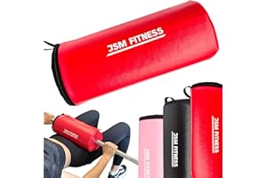 JSM FITNESS Hip Thrust Pad – Extra Thick Barbell Pad for Hip Thrusts & Glute Bridge – Heavy Duty Barbell Foam Pad with Hook-and-Loop Fastening – Gym Bar Pad Protector for Women & Men, Pink Bar Pad