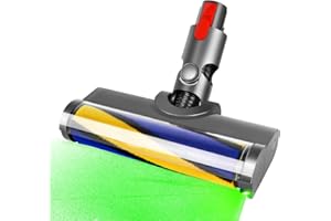 SpeHiate Cabezal de Limpieza de Rodillo Suave para Dyson V10 V11 V15 Aspiradora, Accesorio de Cabezal de Cepillo LED para iluminar el Polvo Invisible en Suelos Duros