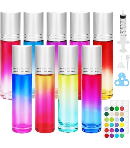 Pxyelec Roll-on Flaschen Für ätherische Öle – 42 Stück, Je 10 Ml, Mit Edelstahlkugel | Inkl. Öffner & Trichter