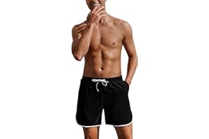 Marvmys Maillot de Bain Homme Boxer Doublure Séchage Rapide Piscine Shorts Short Plage Décontracté Eté avec Cordon Serrage Réglable e Poche