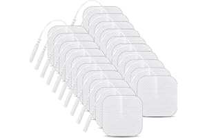 COLEXY 20 Stück Elektroden Pads 4x4cm Selbstklebende Elektroden Tens Gerät Wiederverwendbar Schmerztherapie für Tens Akupunktur Digita Therapie Maschinen Massagegerät Linderung von Muskel, Gelenkschmerzen