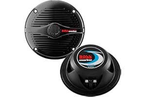BOSS Audio Systems MR50B 13.3 cm morskie głośniki stereo do łodzi - 150 W (para), 2-drożny, dźwięk pełnozakresowy, wysokotonowe, koncentryczne, odporne na warunki atmosferyczne, sprzedawane w parach