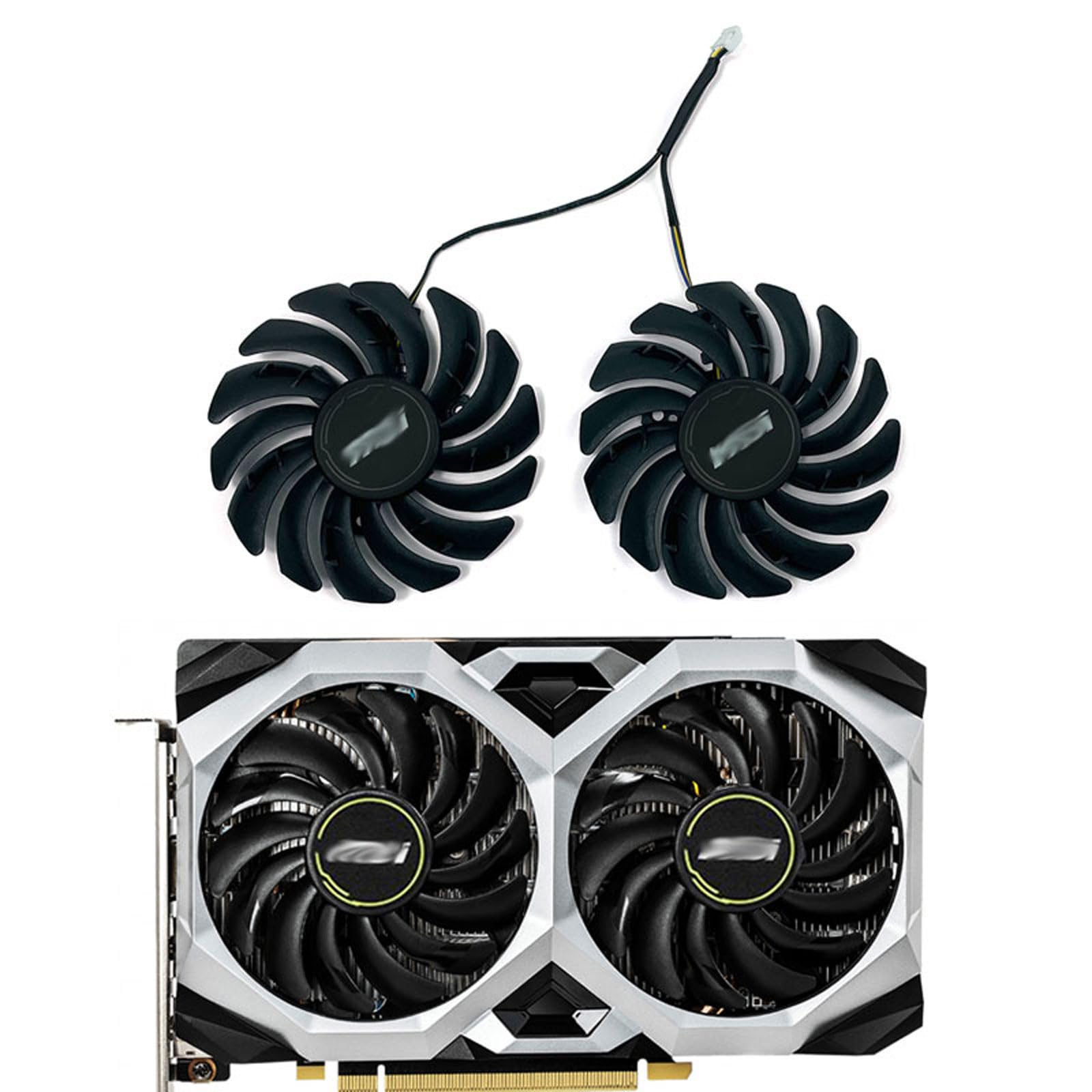KIKIFAN 2pcs 87mm PLD09210S12HH 1660 Super GPU Fan for MSI GeForce GTX 1660 Super 1660Ti RTX 2060 Ventus XS OC Cooling Graphics Card Fan