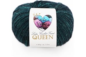 LIDIA CROCHET TRICOT The Queen- hilo de lana fantasía, lana merino, hilo de lana brillante, hilo de tejer, hilo de ganchillo (50 gr/ovillo ; 16 colores) (empresa española/envío desde España) (02)
