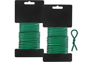 Tenn Well 3,5 mm Gartendraht, 16M weiche Pflanzendrehbinder-Drähte für die Gartenarbeit Kletterpflanzen, Weinreben, Sträucher und Blumen (Grün)