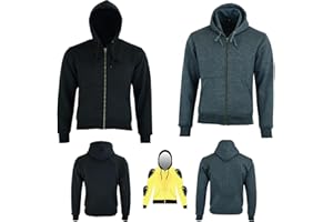 VASTER Motorbike Armoured Fleece Hoodie Motorcycle Jacket Made with Kevlar Removable Armour Bikers Fashion Gears